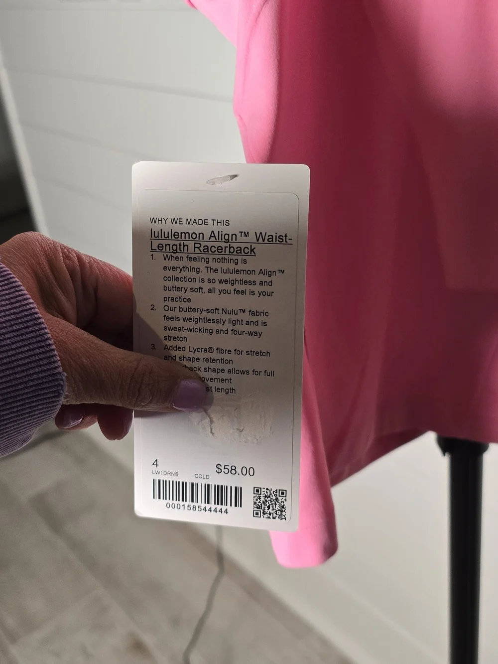 New lululemon Candy Cloud Align  Waist Length Racerback 4 - Picture 4 of 5